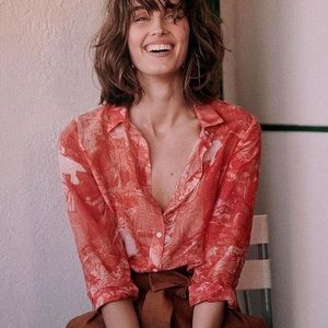 Sezane Print Paradise Pierro shirt